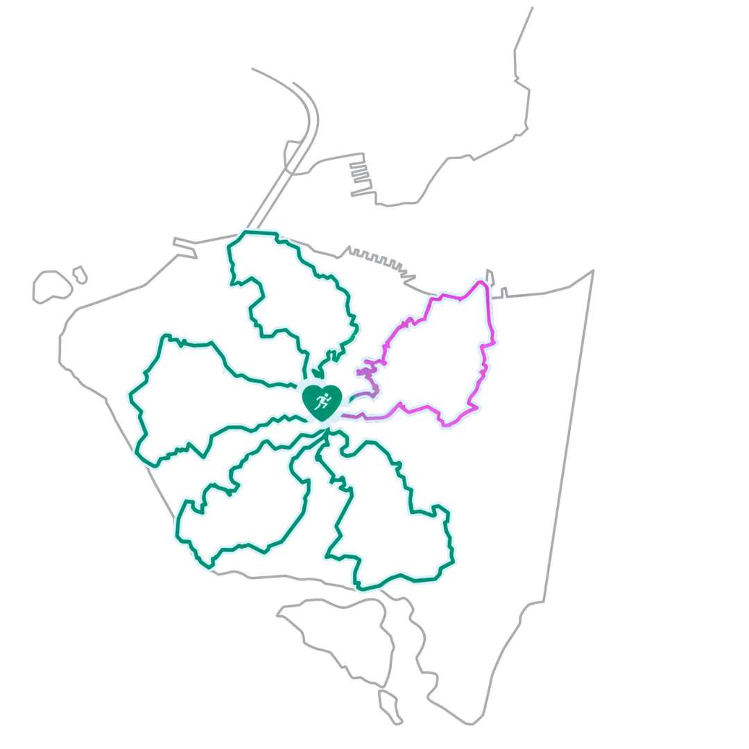 Map for Petal 2: Sun Yat-sen Park Route