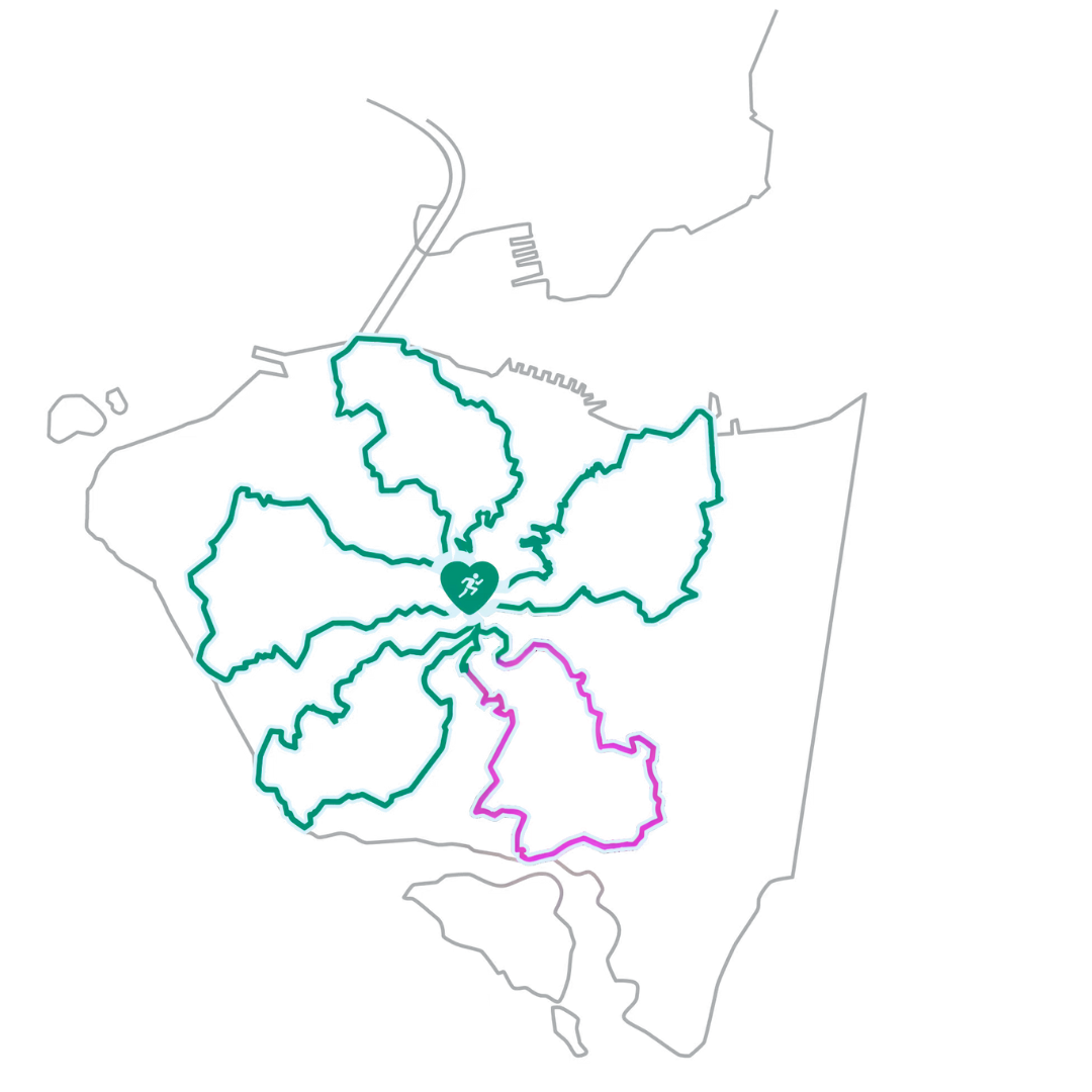 Map for Petal 3: Pokfulam Reservoir Route